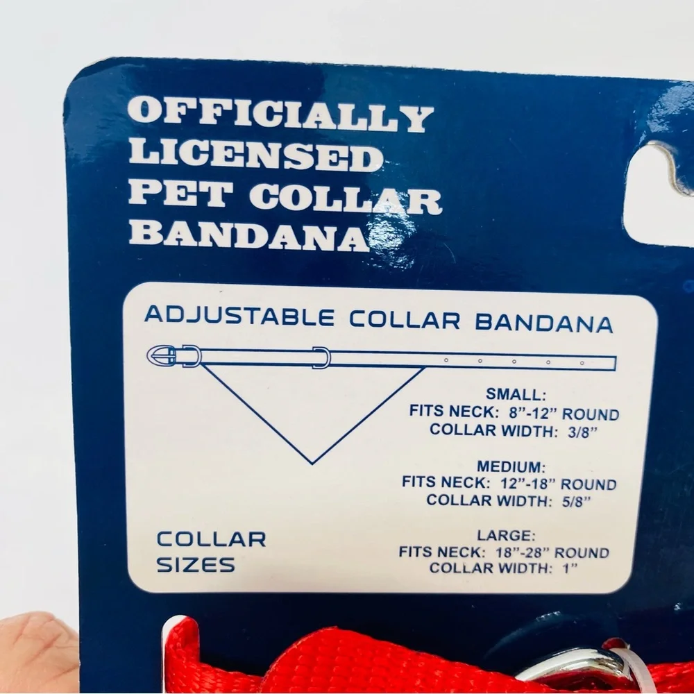 MLB St Louis Cardinals Adjustable Reflective Pet Collar Bandana Size Large NWT